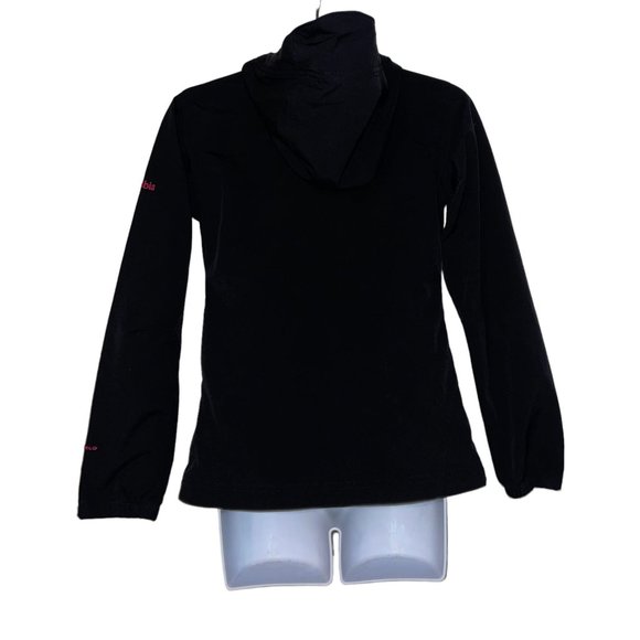 Columbia Sportswear Black Lightweight Jacket Girls 10 12 Windbreaker Pink Hoodie - Picture 6 of 10